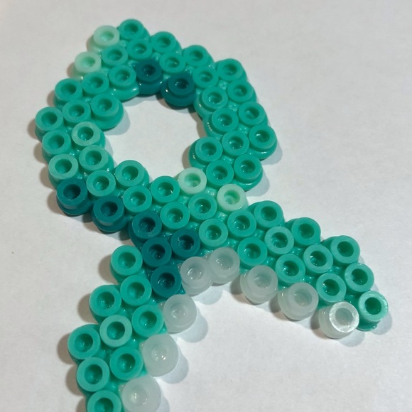 Handcrafted Magnet Teal/White Awareness Ribbon - Picture 8 of 9